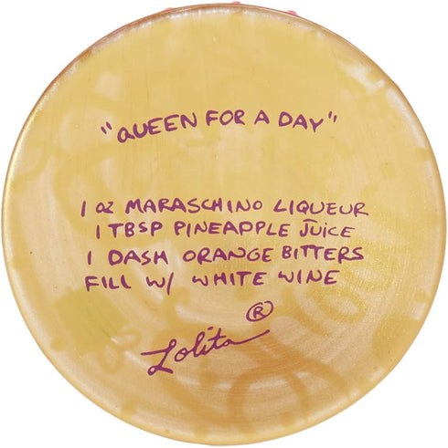 Designs by Lolita “Queen For a Day” Hand-painted Artisan Wine Glass - 15 oz.