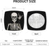 Rock and Roll Skeleton Skulls Kitchen Square Chair Seat Covers 16.9" Four Pieces, Stretch Fitted Sofa Cushion Cover Replacement Removable, Chair Slipcovers for Party Office Decoration by hsbolediy
