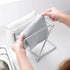 Countertop Dishcloth Drying Rack, 4 Arms Lightweight Space Saving Compact Holder for Kitchen, Light Grey