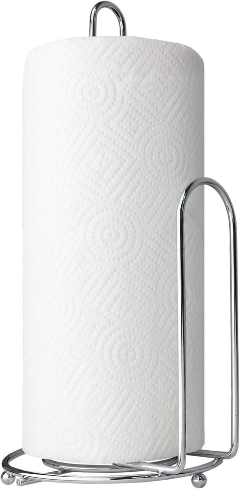 Blue DonutsOne-Handed Tear Paper Towel Dispenser, Modern Chrome Countertop Paper Towel Holder