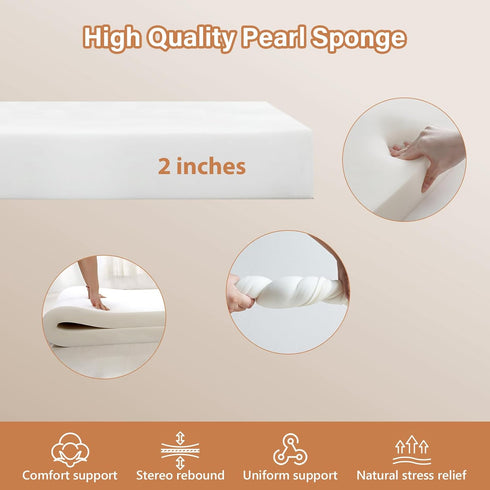 Navenwelle 40x12x2 Linen Bench Cushion, Strengthen Breathable Indoor Seat Cushions, High-Density Bench Pad