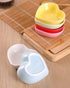 WHJY Blue Love Heart Shaped Ceramic Side Dish Bowl, Contemporary Porcelain Seasoning Dishes Set of 6