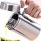Oil Can Stainless Steel Olive Oil Dispenser Bottle, 550ML Leak Proof Pot for Kitchen Cooking, BBQ, Salad Storage with
