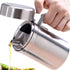 Oil Can Stainless Steel Olive Oil Dispenser Bottle, 550ML Leak Proof Pot for Kitchen Cooking, BBQ, Salad Storage with