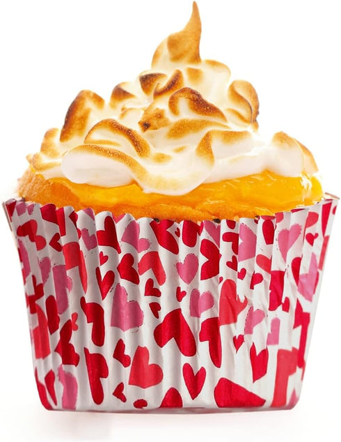 BinaryABC Red Heart Cupcake Liners, Valentine's Day Baking Cups, 100 Pcs Party Supplies
