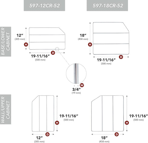 Rev-A-Shelf 12" Baking Sheet Shelf Organizer for Kitchen Cabinets, Chrome Divider Pan Rack Storage Wires
