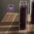 Simply Soson 2x8 inch Purple Devotional Candles in Glass Jar, 3 Pack, 90 Hours, Tall Pillar Candles