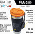 Klein Tools 55580 Stainless Steel Tumbler, 20 Oz. Insulated Double Wall Vacuum Mug with Flip-Top Lid