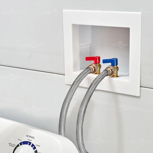 CNCT2573QS-2 Stainless Steel Hose Connector, Burst Proof, Hot and Cold Water, 3 FT Washing Machine Supply Line