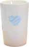 Kelake White Ceramic Tumbler Cup for Bathroom, Toothpaste Toothbrush Holder, 350 ml Blue Heart Couples Cup