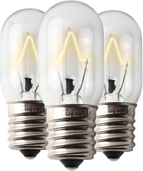 Seentech Microwave Oven Bulbs - Model 8206232A | 125V 40W E17 Base, Compatible with Part Numbers 1890433, 3 Pack