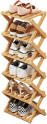 YYW Bamboo Shoe Rack for Entryway, Free Standing Shoe Racks Shelf Closet,
