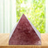 AUNMAS 3cm Quartz Pyramid, Small Strawberry Crystal Love Addition Reiki Stone Energy Tower for Home Office Decoration