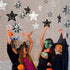 Cheerland Glitter Black Silver Party Decorations - Star Garlands for Birthday, Halloween, Wedding, Ramadan