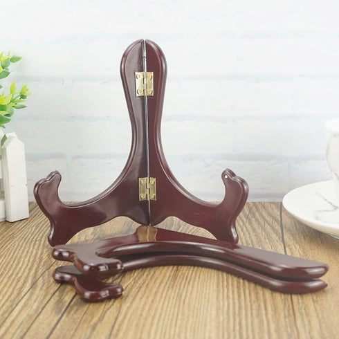 Artliving 6 Inch Wood-Like Easels Plate Stand Holder, Set of 2