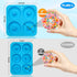 Walfos Full Size Silicone Donut Mold for Baking- 4 Inch Big Size Silicone Doughnut Pan Set for Donut Cake Biscuit Bagels, Heat Resistant, BPA FREE and Dishwasher Safe, Non-Stick, Just Pop Out! (4PK) by Walfos