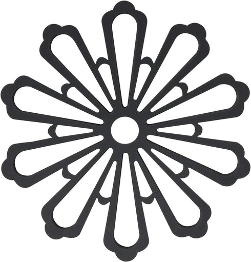 allydrew Non-Slip Insulated Silicone Carved Trivets - Flexible Floral Coasters & Pot Holders Set (3 Pcs)