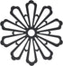 allydrew Non-Slip Insulated Silicone Carved Trivets - Flexible Floral Coasters & Pot Holders Set (3 Pcs)
