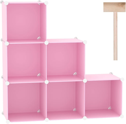 C&AHOME Cube Storage Organizer, 6-Cube Shelves Units, Closet Cabinet, DIY Plastic Modular