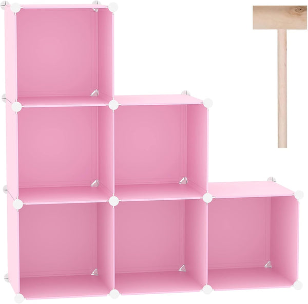 C&AHOME Cube Storage Organizer, 6-Cube Shelves Units, Closet Cabinet, DIY Plastic Modular