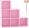 C&AHOME Cube Storage Organizer, 6-Cube Shelves Units, Closet Cabinet, DIY Plastic Modular