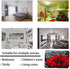 Large Farmhouse Rug - 19.7x31.5 inch Abstract Mat - Romantic Rose Black White Red Painting - Non-Slip Polyester Floor