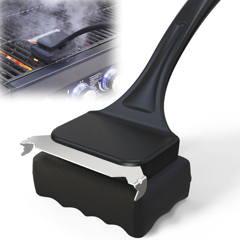 Grill Brush for Outdoor Grill, Steam Grill Cleaner Bristle Free with Scraper,