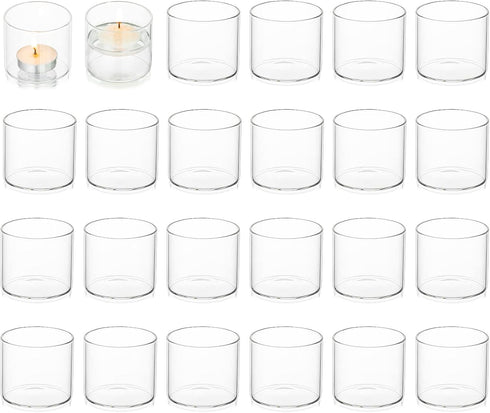 Votive Tea Light Holders Bulk - Clear Glass Tealight Candle Holder for