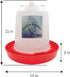 Set 1.5 11 Chicken Waterer and Feeder | Gallon Poultry Drinker and Pound Feeder Combo | for Chickens, Ducks, Turkeys