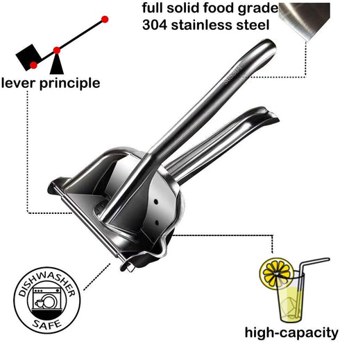 50 Real Stainless Steel Lemon Squeezer Citrus Juicer Hand Press Heavy Duty Manual Squeeze Juice Extractor Maker Orange