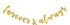 Forever & Always Banner for Bridal Shower, Engaged, Wedding Anniversary Party Decorations (Gold Glitter)