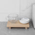 Small Wood Tray Pedestal Stand, Farmhouse Bathroom Decor, Decorative Wooden Riser for Kitchen Soap Dish Holder