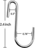Pack of 10 Heavy Duty S-Shape Hooks, Stainless Steel, 2.4" Pan Pot Holder Rack Hooks Hanging Hangers S Shaped Hooks for Kitchenware Pots Utensils Clothes Bags Towels Plants by LU2000