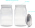 ljdeals 16 oz Clear Plastic Jars with Lids, Storage Containers, Pack of 6, BPA Free, Food Safe, Made in USA