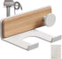 Wall Mounted Hair Dryer Holder with Storage Bag, Drill-Free Adhesive Blow Dryer Holder for Bathroom