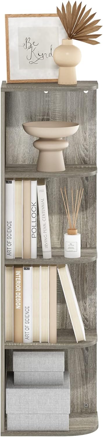Furinno Pasir 4-Tier Open Shelf Bookcase - French Oak
