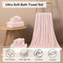 8 Set Sheet-2 Towels,2 Towels,4 Oliven Pcs Pink Cabana Stripe Large Bath Towels Oversized Bath Bathroom Hand Washcloths