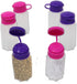 Travel Size Salt and Pepper Shaker Set with Flip Lids, Spill-Proof Plastic Shakers for Cooking and Dining Outdoors (3