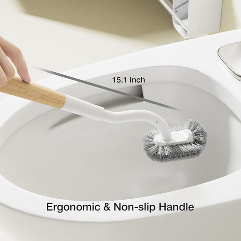 Diveotree Square-1pack) Toilet Cleaner Brush, Toilet Brush and Holder for Dead Corner Cleaning, Wall Mounted Toilet