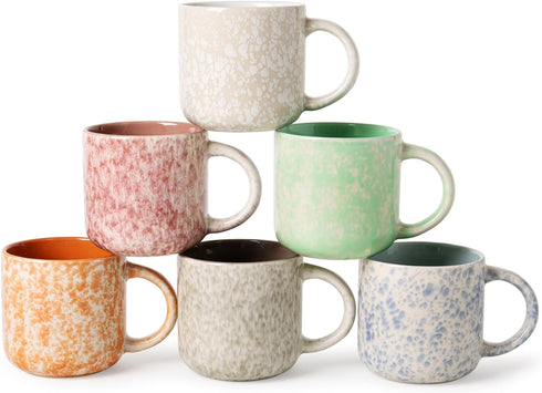 MONITO 12 OZ Coffee Mugs Set of 6, Modern Coffee Mugs Set