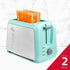 Holstein Housewares - 2-Slice Toaster with 7 Browning Control Settings, Mint/Stainless Steel - Great to Toast Bread, Bagels and Waffles by Holstein Housewares