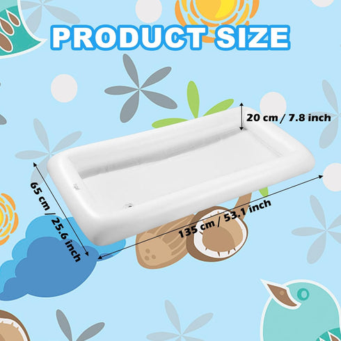 Pack of 2 Inflatable Cooler Serving Bar Salad Ice Tray for Food Drinks - BBQ Picnic Pool Party Supplies Buffet Salad Food & Drinks Tray for Party Picnic & Camping (53 x 25,6 inches) by AITUOSI