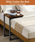Artigarden C End Table with Metal Frame Small Side for Couch, Sofa TV Tray Tables for Living Room, Bedroom, Bedside