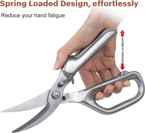 LIVINGO Kitchen Scissors - Heavy Duty Poultry Shears Sharp Cutting Food Chicken Bone Meat Vegetable for Cooking