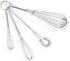 Fox Run Mini Whisks, Set of 4, Chrome Plated, Metallic, 8 x 2 x 1.75 inches