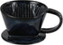Asayu Japan Ceramic Coffee Pour Over Maker Set, Dark Navy Blue, Slow Brewing Paper Filter Holder and Dripper