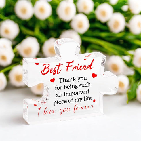 2.2 2.8 inch Friend Gifts for Women Men - Gift for Her Him, Present for Friendship Birthday, Engraved Acrylic Block