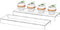 Sezanrpt Acrylic Shelf Riser 12x3.9x1 pack of 2, Clear Display Shelf 12