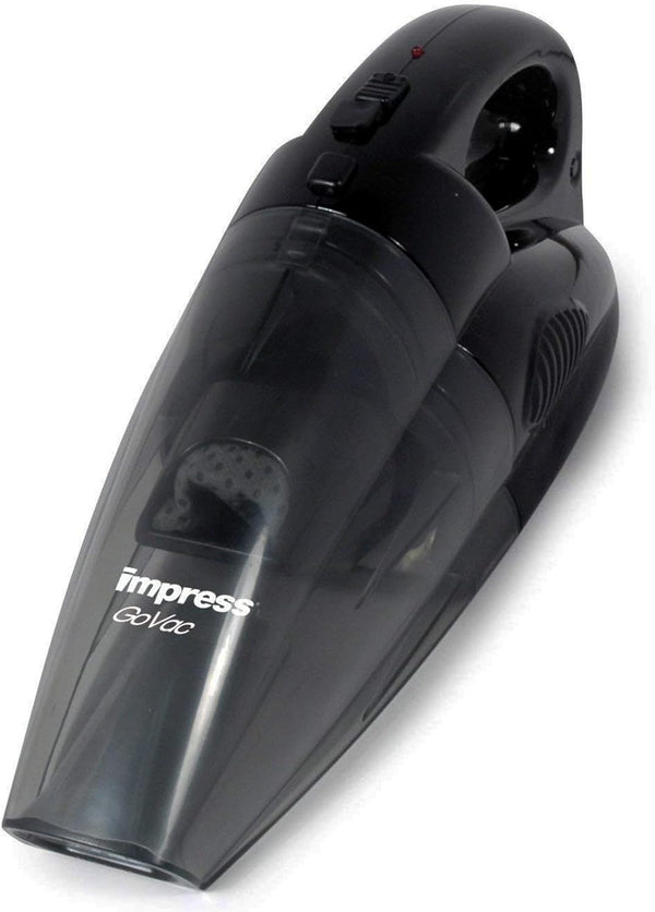 Impress GoVac Handheld Cordless Vacuum Cleaner, Rechargeable with Charging Base, Black (93586195M)