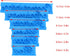 Fdit 6Pcs DIY Handwritten Letter Cake Mould, Blue Baking Stamp Tools for Bakery Supplies.